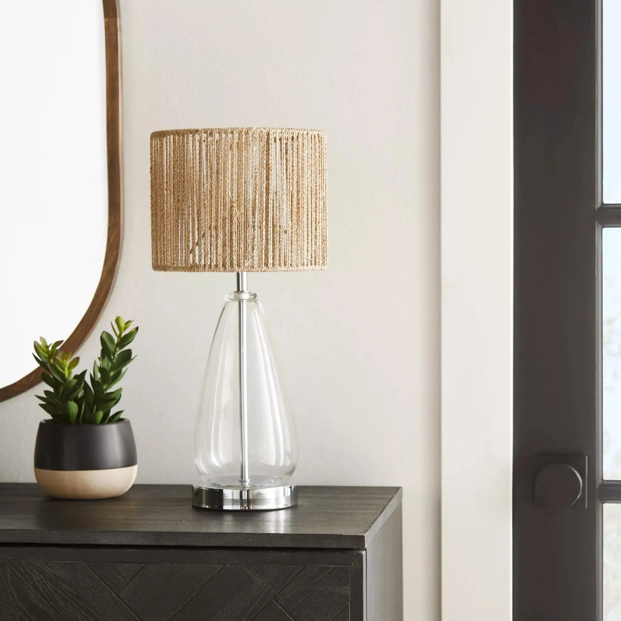 New Bouclair Natural Hemp Rope Lampshade