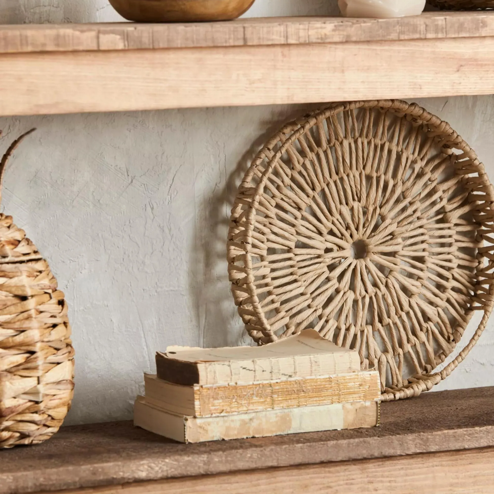 Outlet Bouclair Natural Round Woven Tray