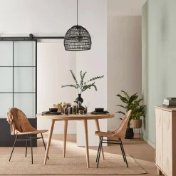 Discount Bouclair Natural Wood Round Dining Table