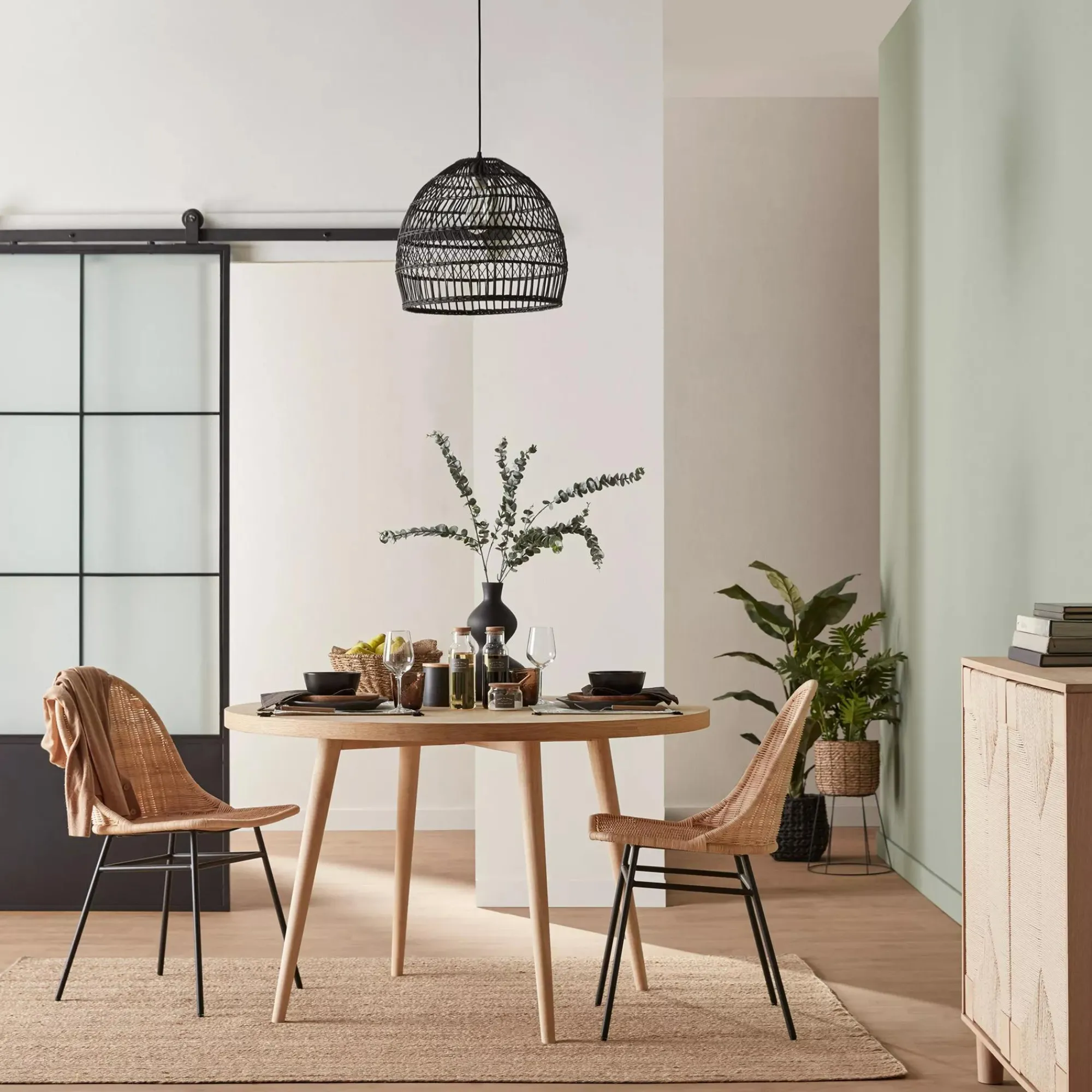 Discount Bouclair Natural Wood Round Dining Table