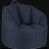 Bouclair Navy Canvas Bean Bag