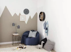 Bouclair Navy Canvas Bean Bag