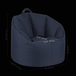 Bouclair Navy Canvas Bean Bag