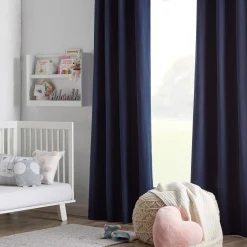Discount Bouclair Navy Kimia Blackout Curtain