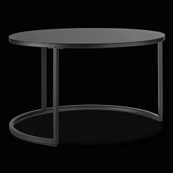 Discount Bouclair Nesting Coffee Table - Black Metal and Natural Wood