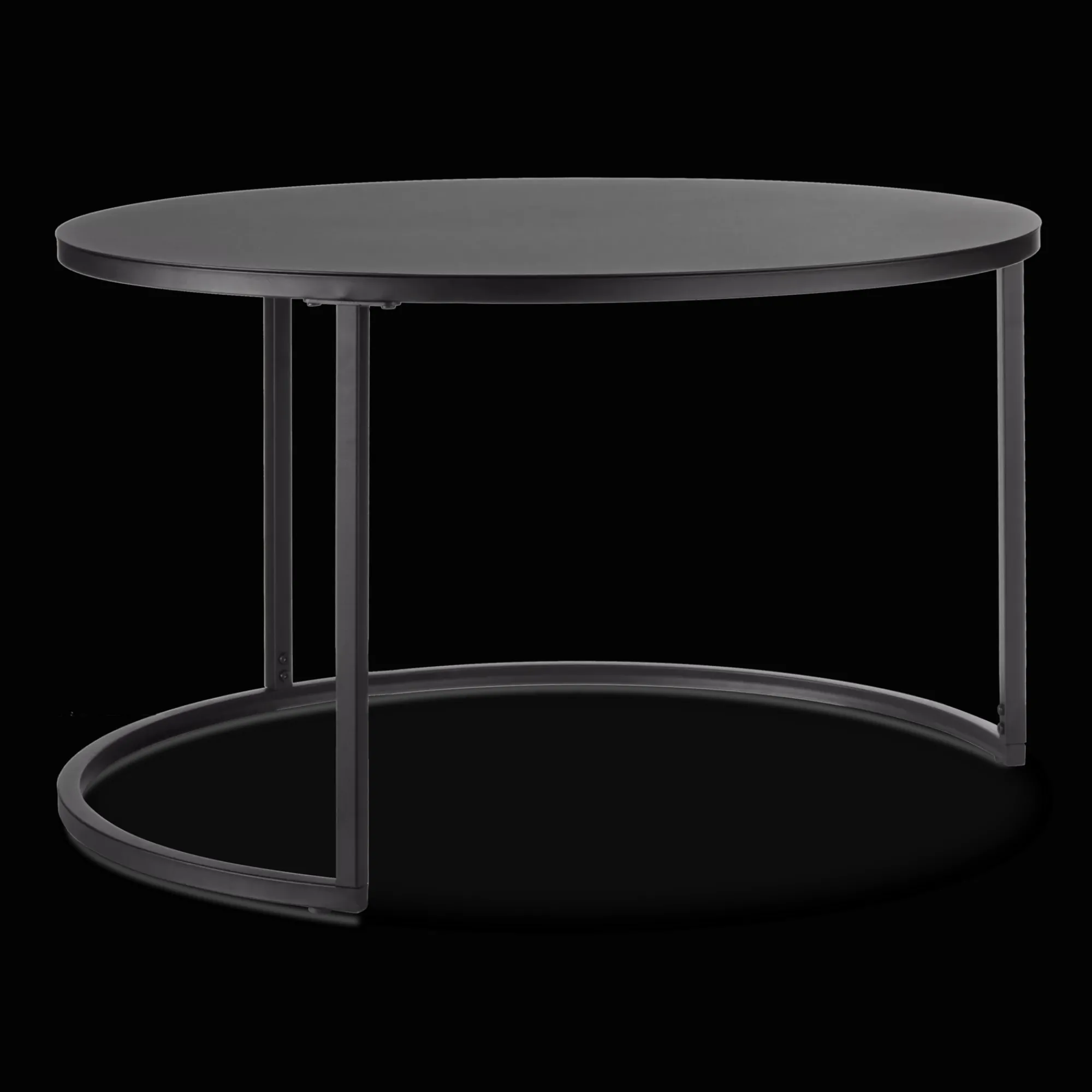 Discount Bouclair Nesting Coffee Table - Black Metal and Natural Wood