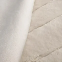 Best Bouclair Oatmeal Cougar Faux Fur Throw