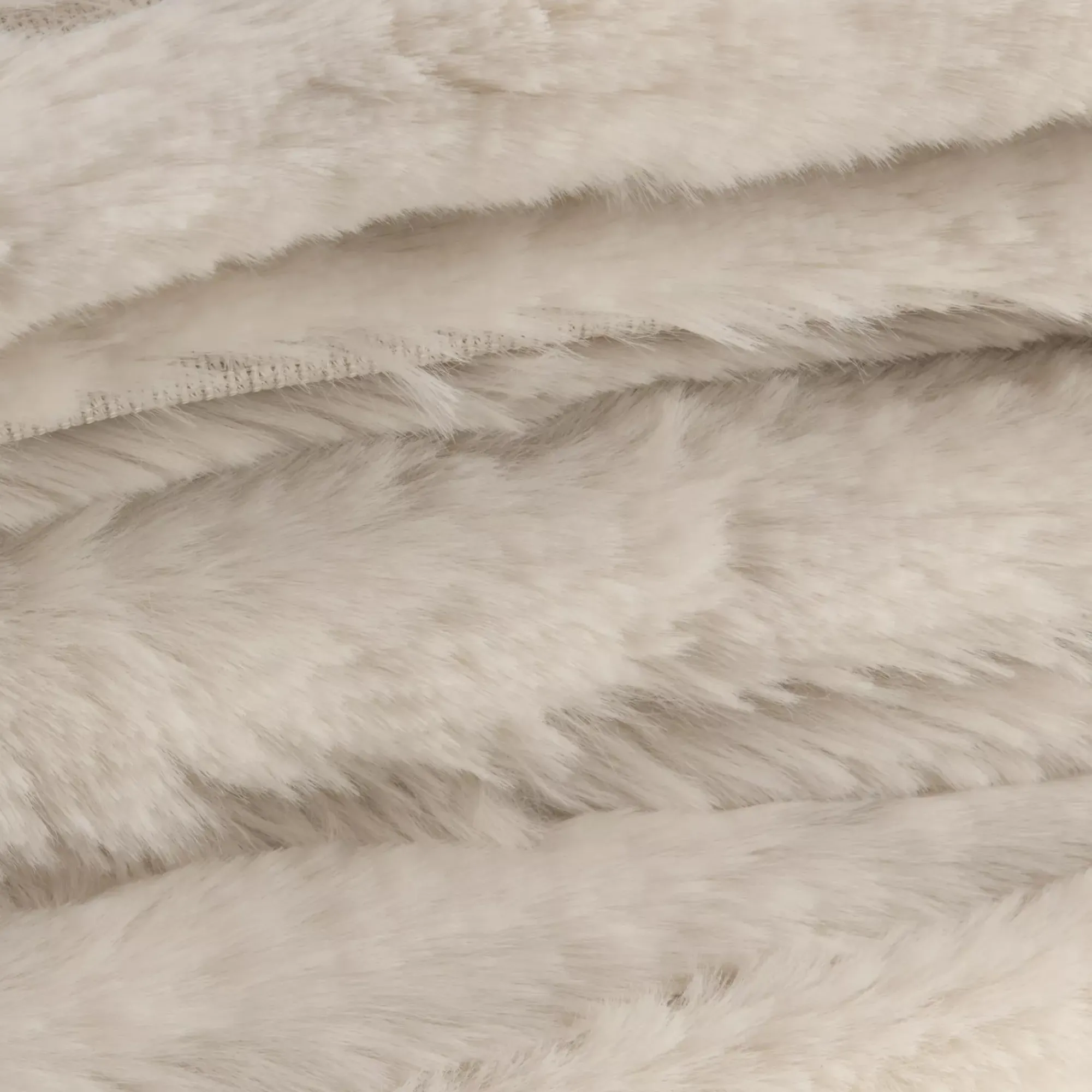 Best Bouclair Oatmeal Cougar Faux Fur Throw