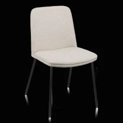 Online Bouclair Oatmeal Fabric and Metal Dining Chair