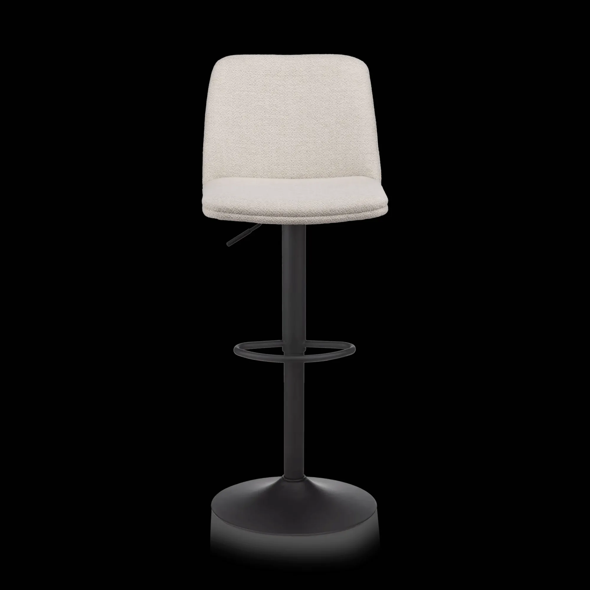 Online Bouclair Oatmeal Fabric and Metal Adjustable Bar Stool