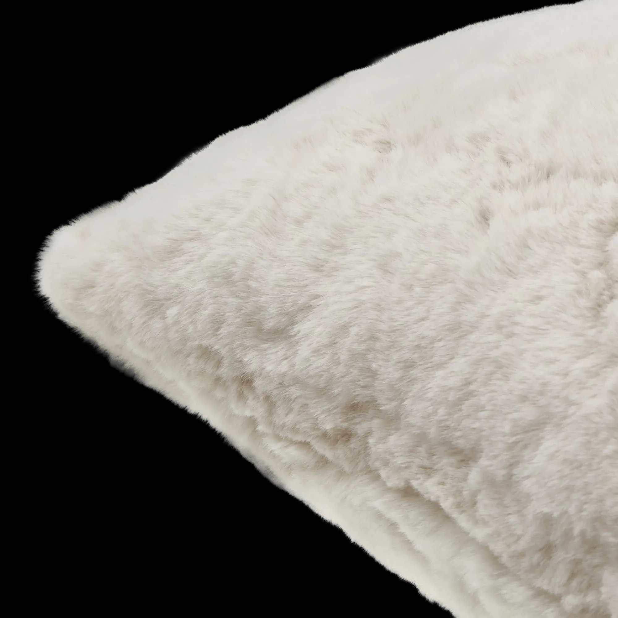 Bouclair Oatmeal Sheep Faux Fur Throw Pillow