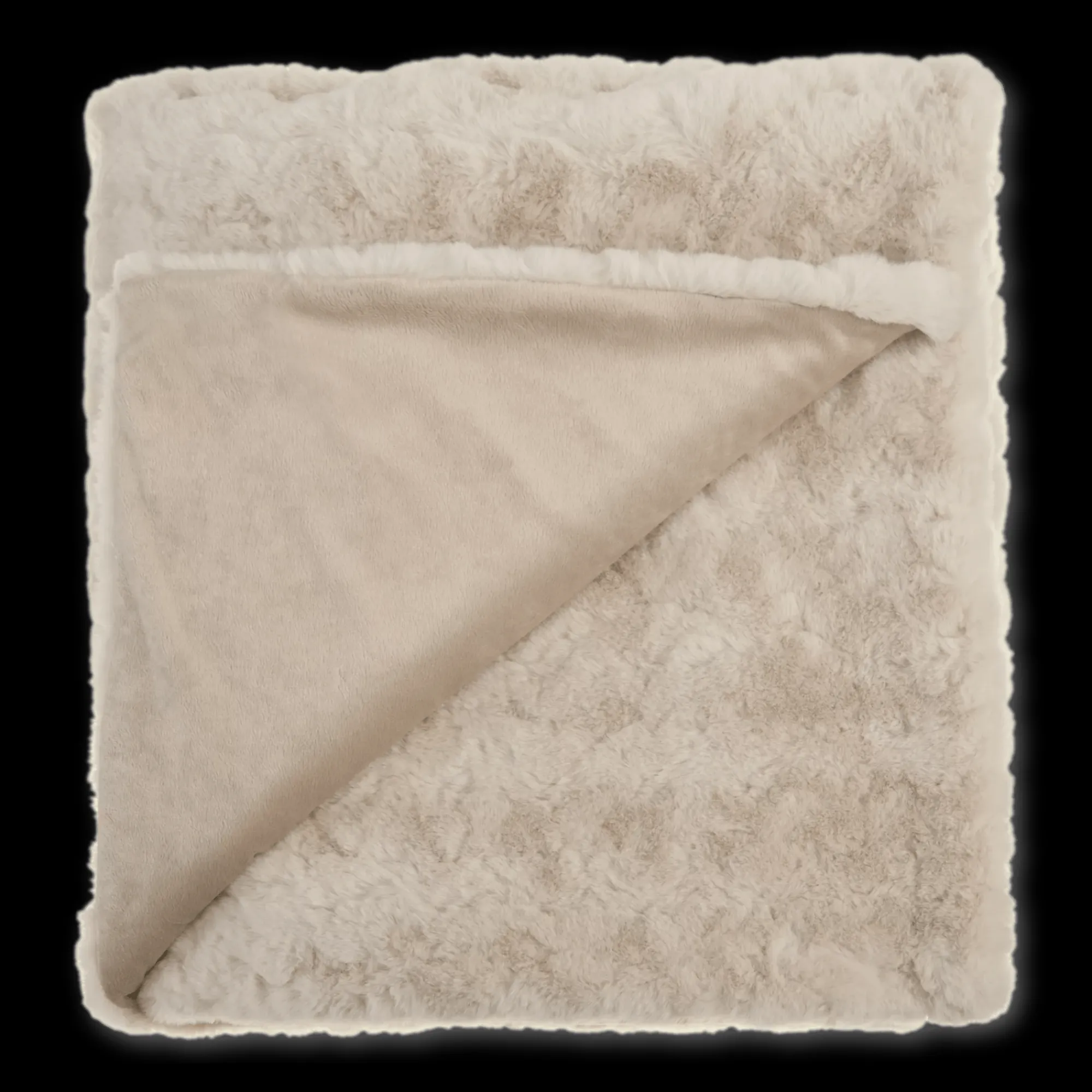 Discount Bouclair Oatmeal Sheep Faux Fur Throw
