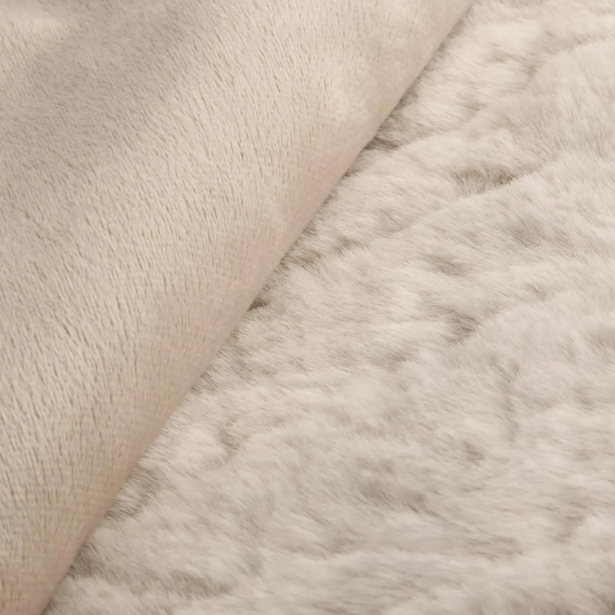 Discount Bouclair Oatmeal Sheep Faux Fur Throw