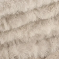 Discount Bouclair Oatmeal Sheep Faux Fur Throw