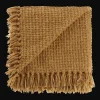 Online Bouclair Ochre Basic Chenille Knit Throw