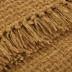 Online Bouclair Ochre Basic Chenille Knit Throw