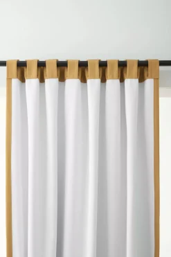 New Bouclair Ochre Taha Rod Pocket Back Tab Blackout Curtain