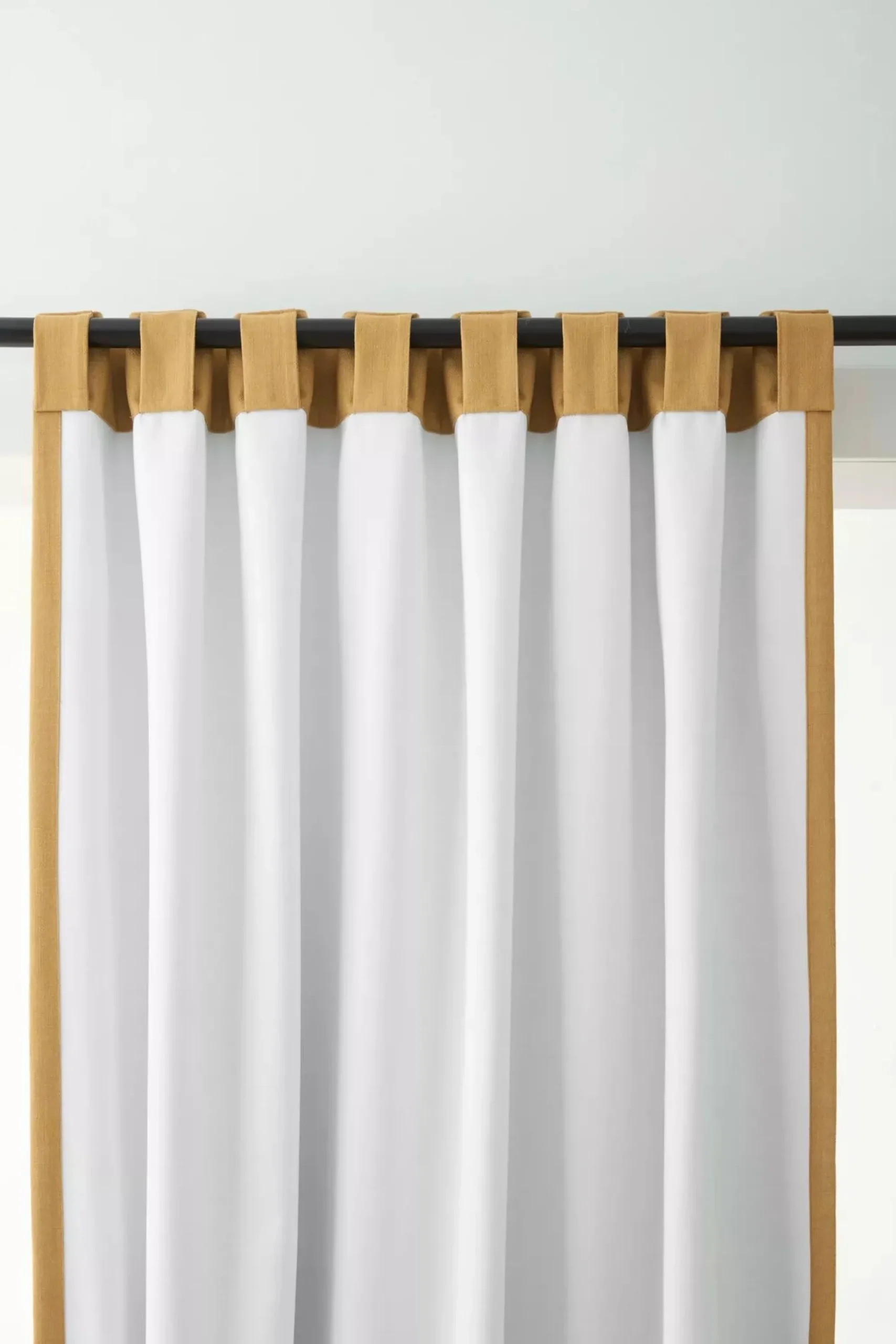New Bouclair Ochre Taha Rod Pocket Back Tab Blackout Curtain