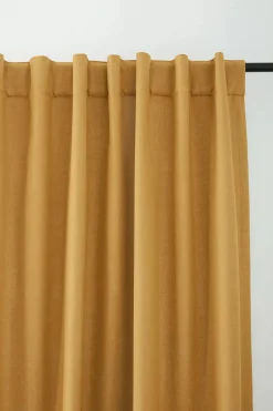 New Bouclair Ochre Taha Rod Pocket Back Tab Blackout Curtain
