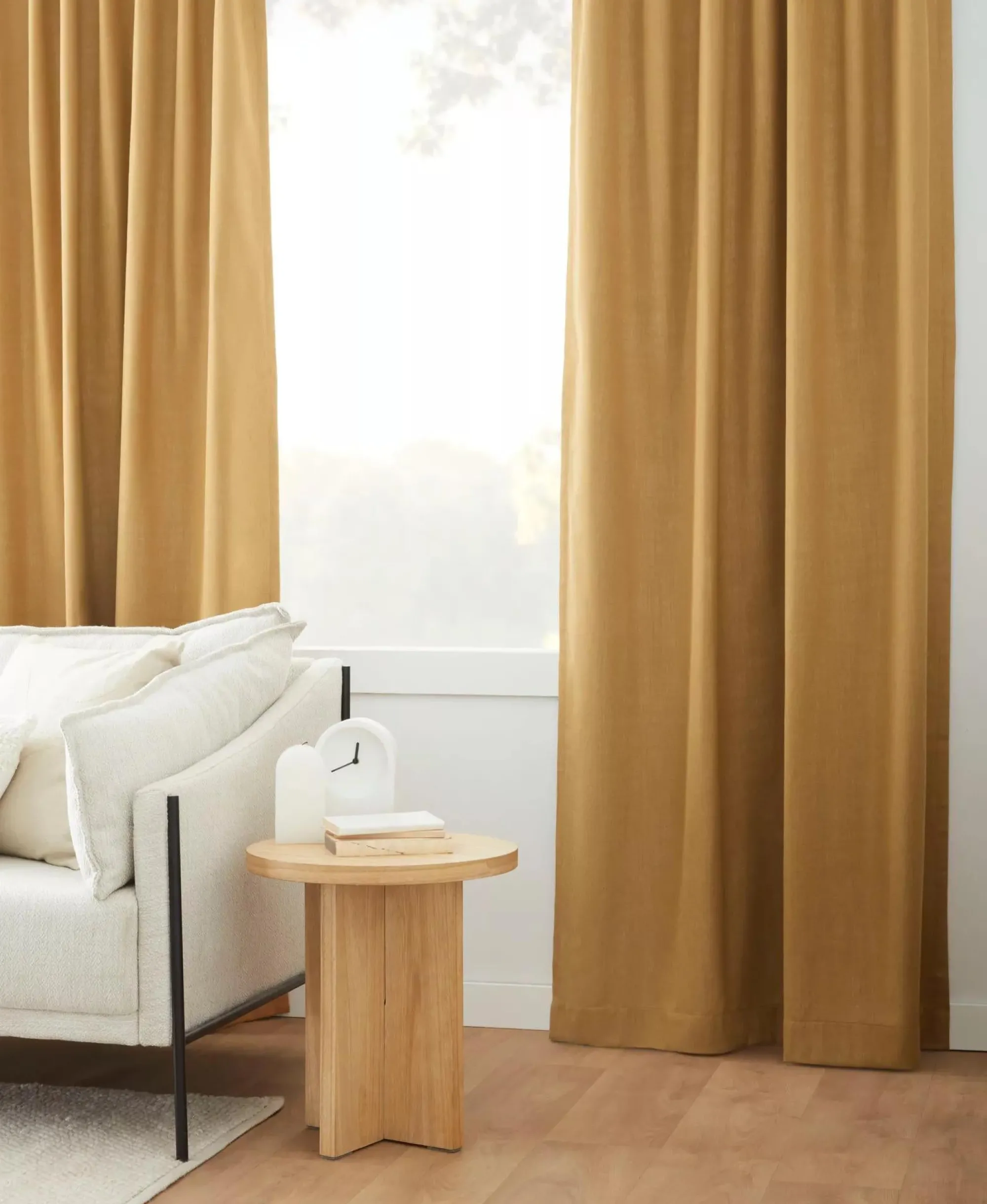 New Bouclair Ochre Taha Rod Pocket Back Tab Blackout Curtain