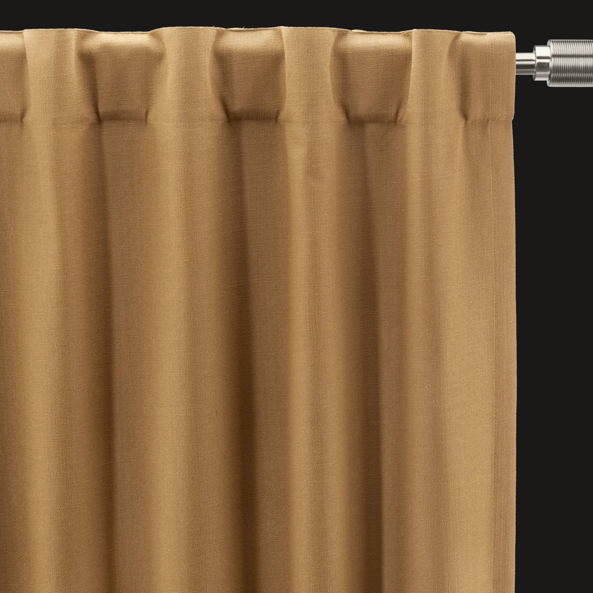 New Bouclair Ochre Taha Rod Pocket Back Tab Blackout Curtain