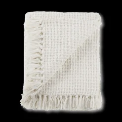 Clearance Bouclair Off White Basic Chenille Knit Throw