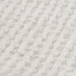 Clearance Bouclair Off White Basic Chenille Knit Throw