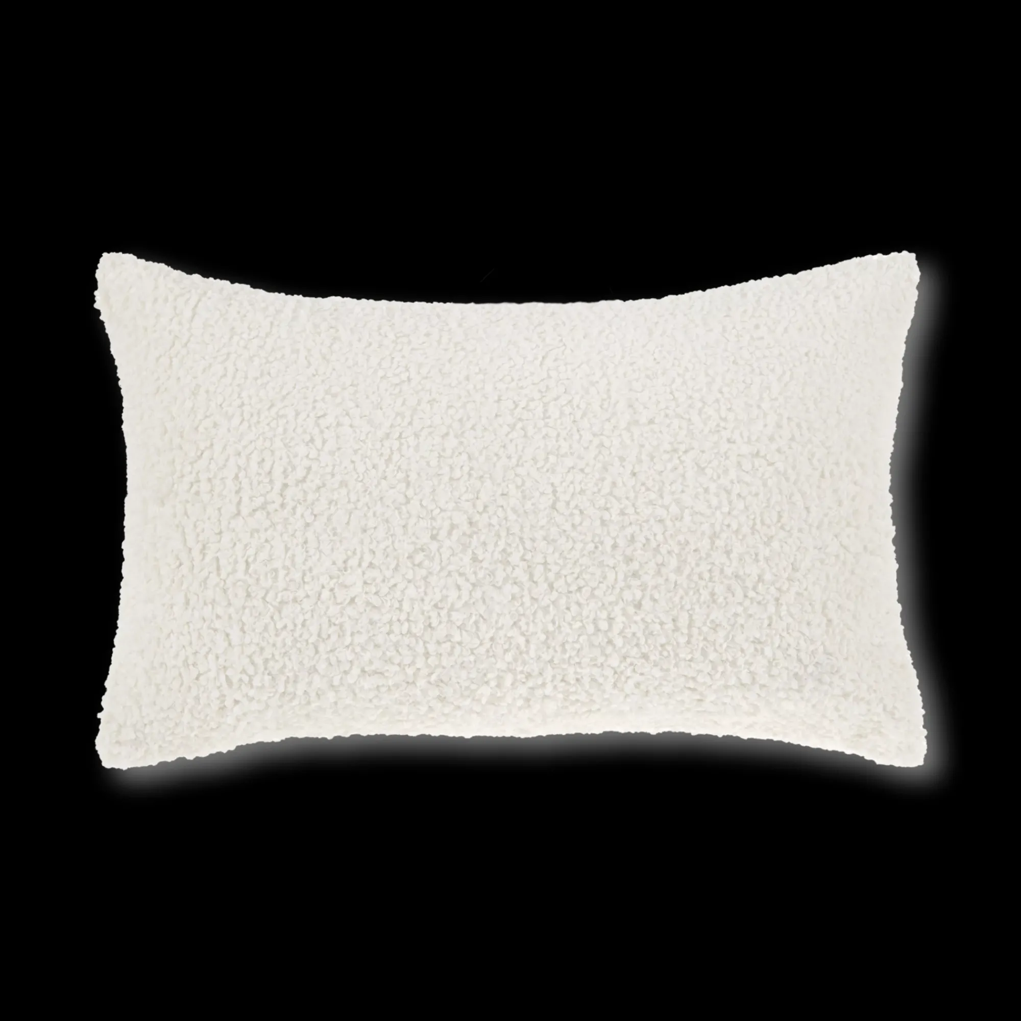 Bouclair Off White Doodle Boucle Lumbar Throw Pillow