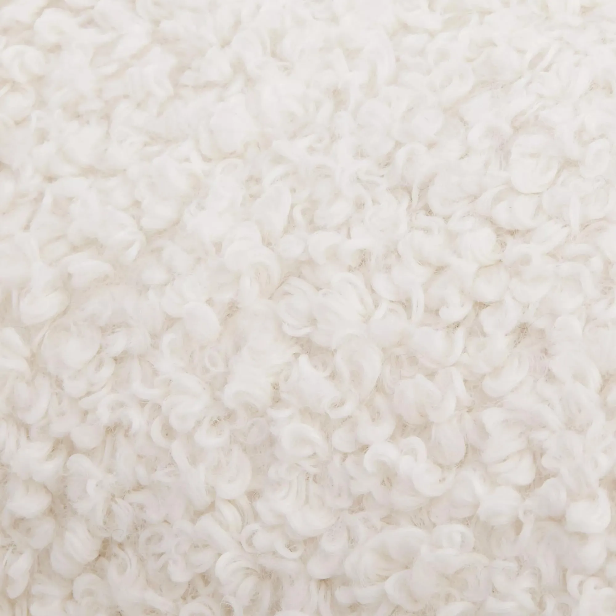 Bouclair Off White Doodle Boucle Lumbar Throw Pillow