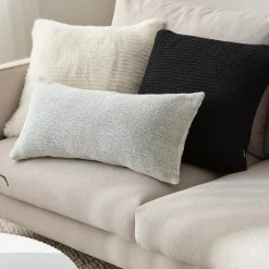 Online Bouclair Off White Maddox Faux Fur Decorative Pillow