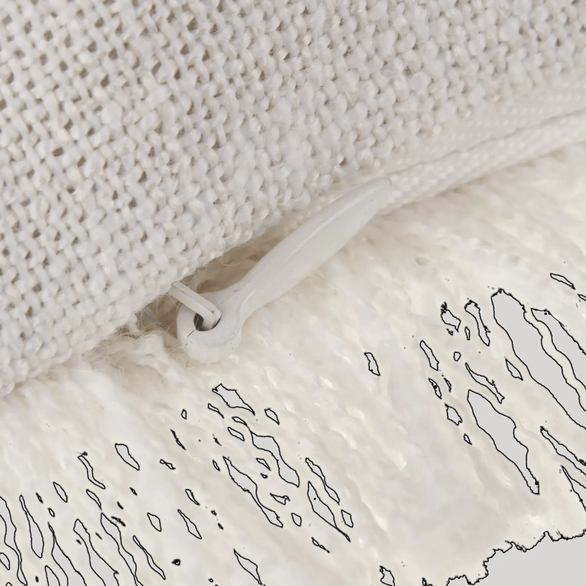 Best Bouclair Off White Taha Decorative Pillow