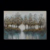 Bouclair Oil Painted Embellished Tree Canvas