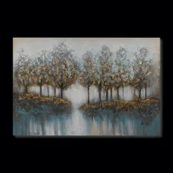 Bouclair Oil Painted Embellished Tree Canvas