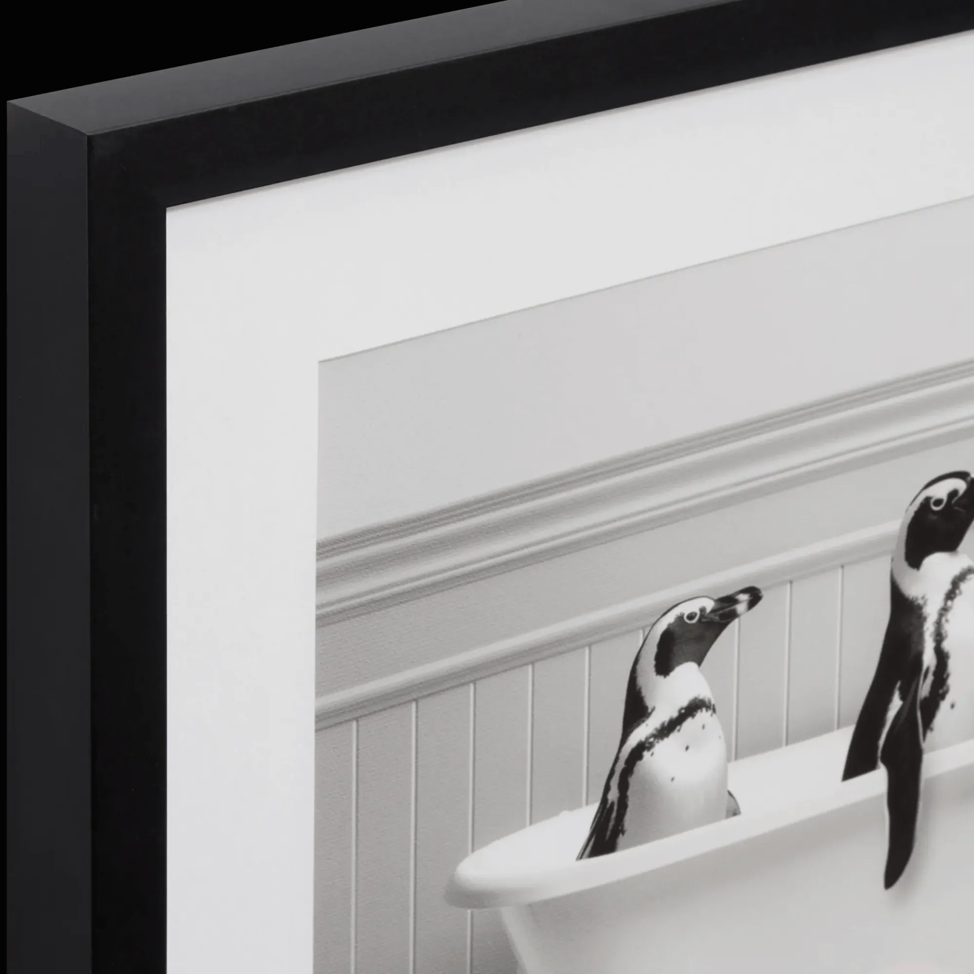 Best Bouclair Penguins in Bathtub Printed Framed Canvas