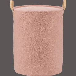 New Bouclair Pink Hamper with Boucle