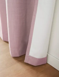 Sale Bouclair Pink Taha Rod Pocket Back Tab Blackout Curtain