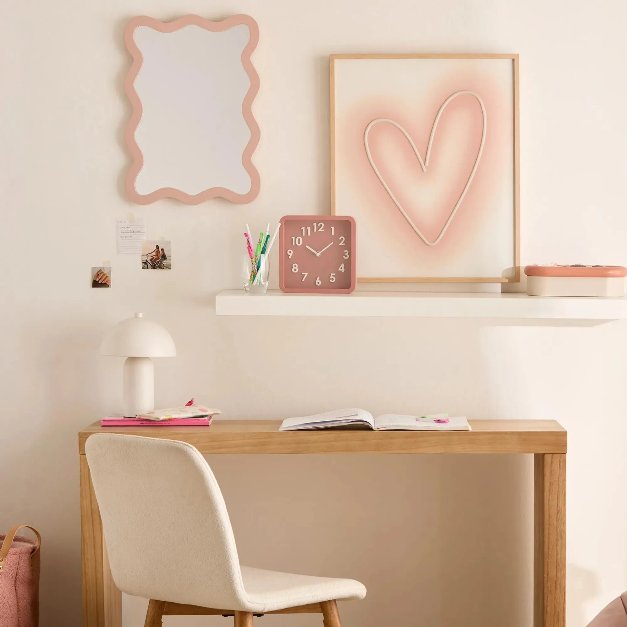 Bouclair Pink Wavy Mirror