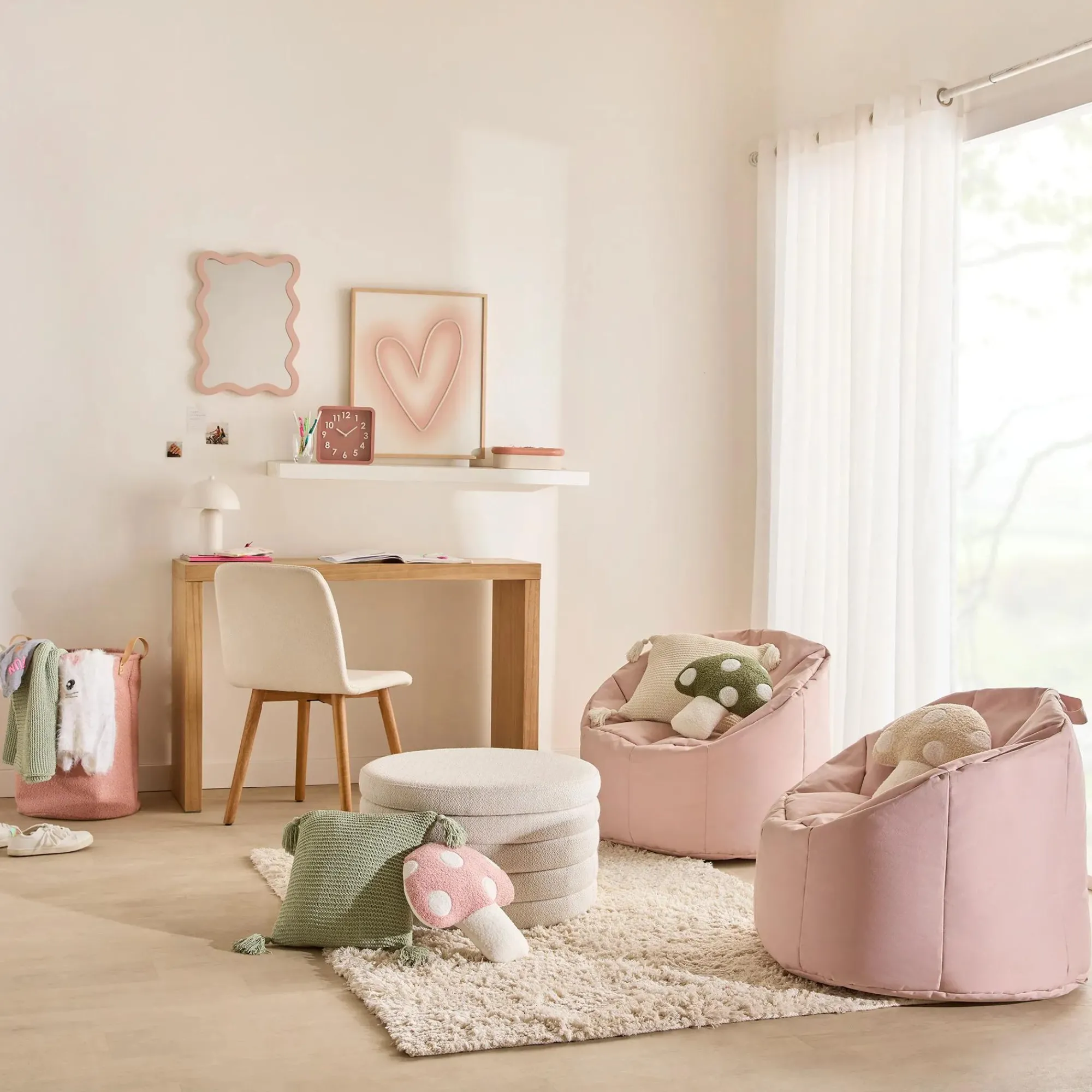 Bouclair Pink Wavy Mirror