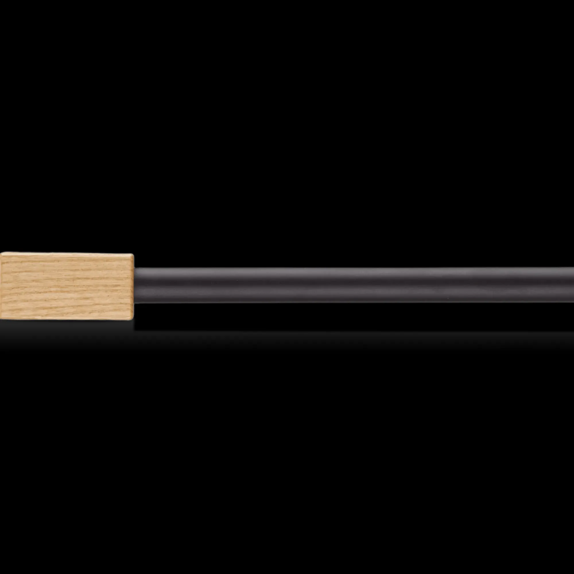 Discount Bouclair Rectangular Wood Curtain Rod Set - Diameter 22/25 mm