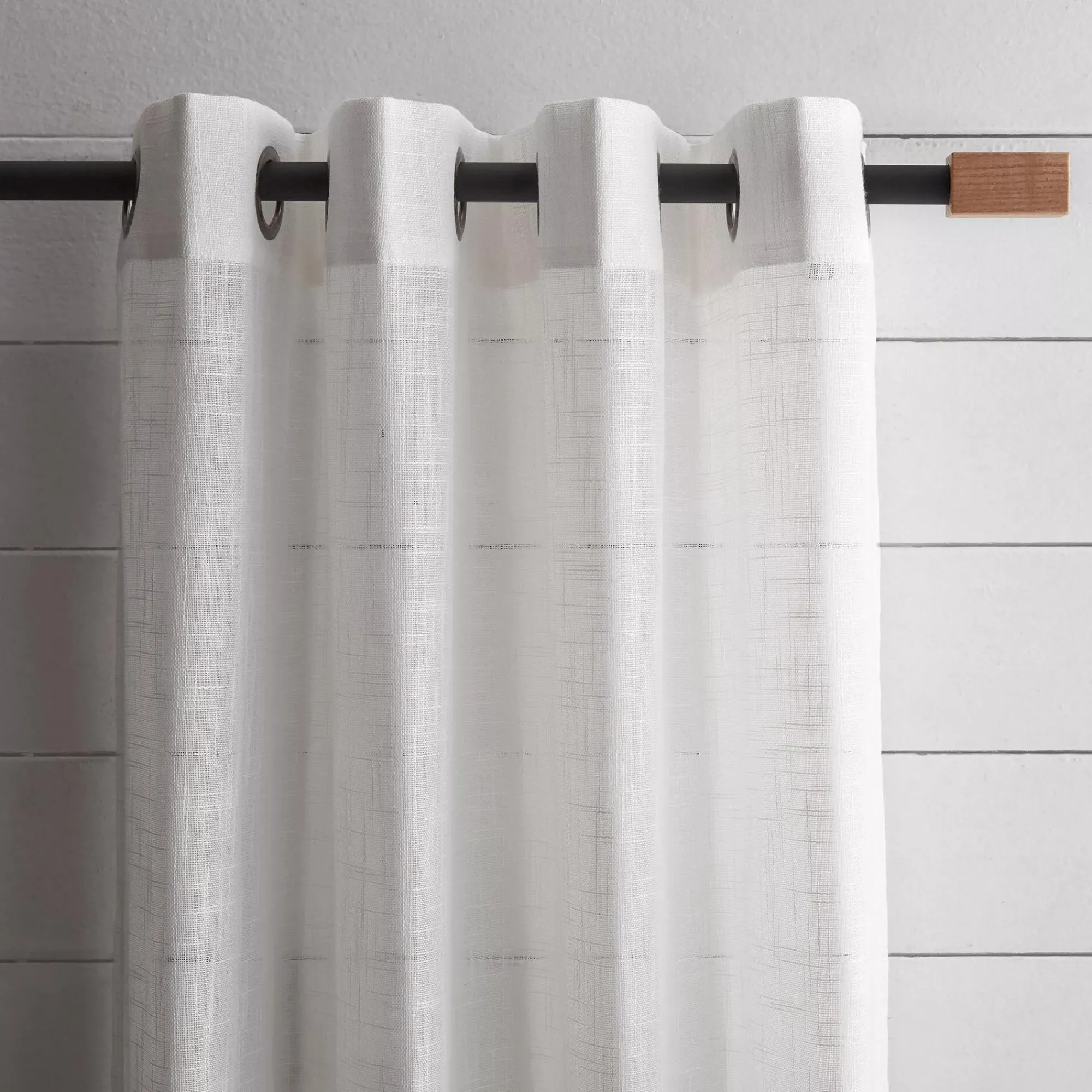 Online Bouclair Rectangular Wood Curtain Rod Set - Diameter 13/16 mm