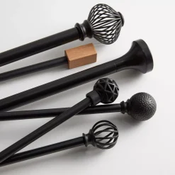 Online Bouclair Rectangular Wood Curtain Rod Set - Diameter 13/16 mm