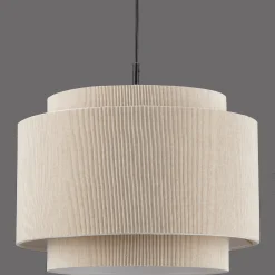Discount Bouclair Ribbed Beige Ceiling Lamp
