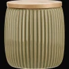 New Bouclair Ribbed Ceramic Cotton Jar