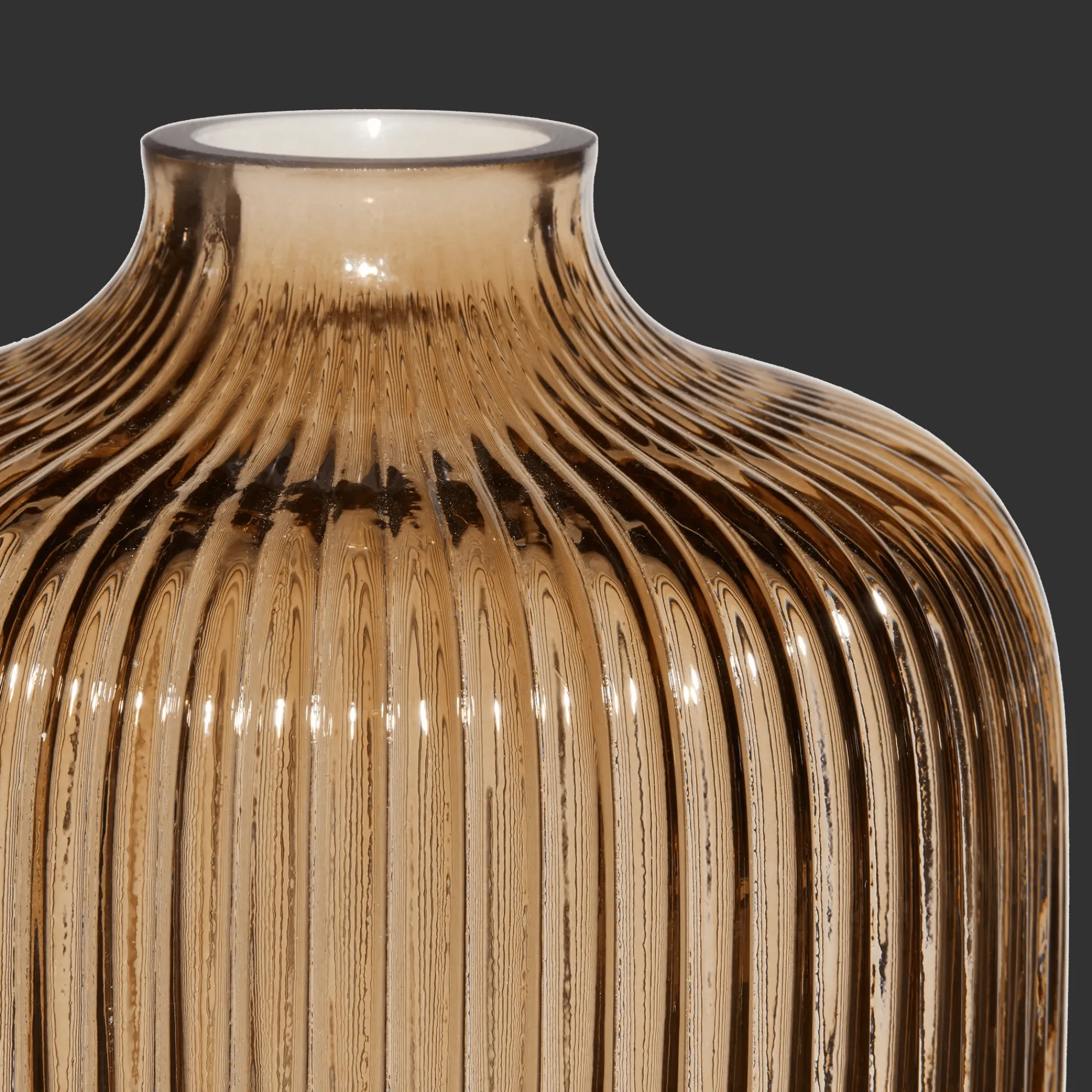 Online Bouclair Ribbed Decorative Glass Vase