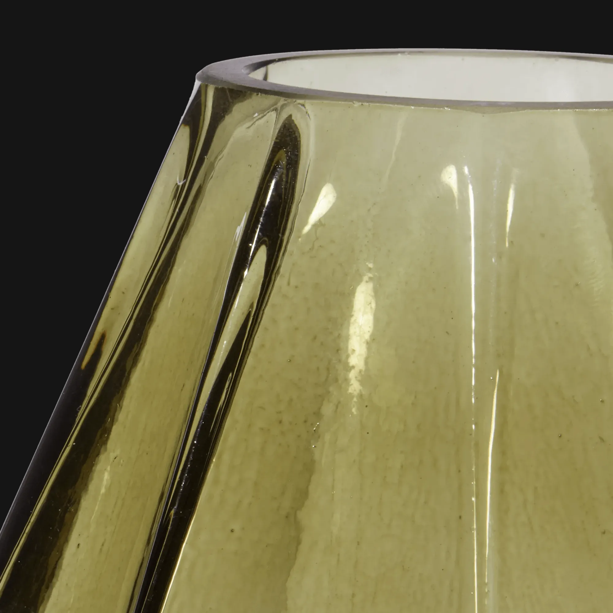 Clearance Bouclair Ribbed Green Vase