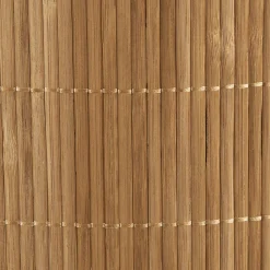 Online Bouclair Round Bamboo Hamper with Lining and Faux Leather Handles