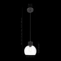 Clearance Bouclair Round Glass and Wood Ceiling Lamp