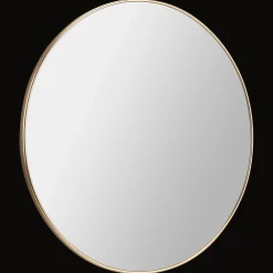Sale Bouclair Round Gold Aluminum Frame Mirror