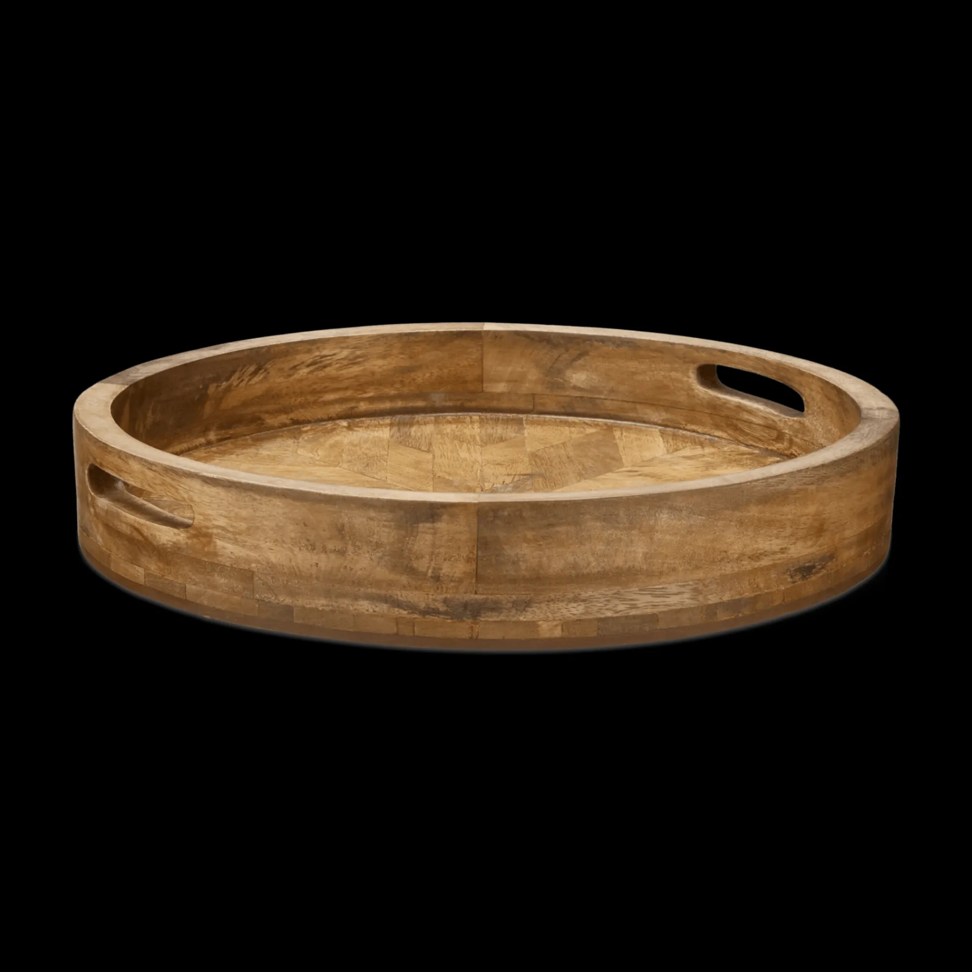 Online Bouclair Round Mango Wood Tray