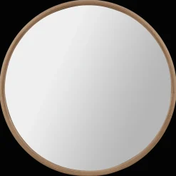 Clearance Bouclair Round Mirror with Natural Frame